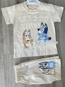 Костюм Bobisko «Let’s do this!» бежевый, мальчик 9-12-18-24 месяцев