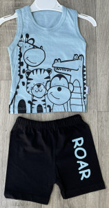Костюм Minitix «Roar» голубой, мальчик 9-12-18-24 месяцев