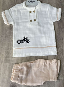 Костюм Gulsen «Moto» бежевый, мальчик 6-9-12-18 месяцев