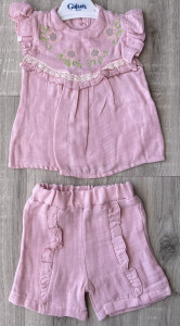 Костюм Gulsen «Квіточки» рожевий, дівчинка 6-9-12-18 місяців