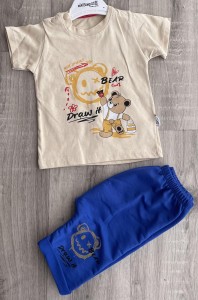 Костюм Minisempatir «Bear» синий, мальчик 9-12-18 месяцев