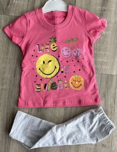 Костюм Mini Mika «Life is sweet» малиновый, девочка 9-12-18-24 месяцев