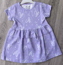 Платье CHN «Сердечки» сиреневый, 3-4-5-6 лет