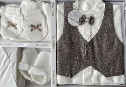 Комплект Baby Biss "Джентльмен" коричневий, хлопчик 0-6 місяців