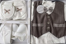 Комплект Baby Biss "Джентльмен" коричневий, хлопчик 0-6 місяців