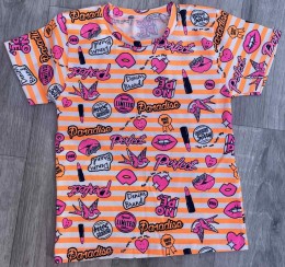 Футболка «Perfect» оранжевый, девочка 4-5-6-7-8 лет