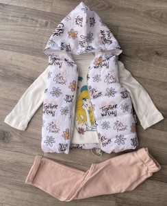 Костюм Partner "Grl" персиковый , девочка 9-12-18-24 месяцев