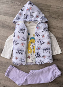 Костюм Partner "Grl" сиреневый , девочка 9-12-18-24 месяцев