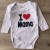Боди Findik "I❤️mama" белый, унисекс 3-6-9-12-18 месяцев, фото