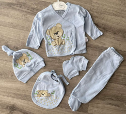 Комплект Findik "Ведмедик" блакитний, хлопчик 3 місяці