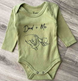 Боді Findik "Dad+me" хакі, унісекс 3-6-9-12-18 місяців