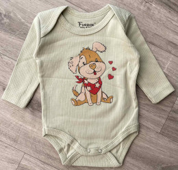 Боді Findik "Песик" зелений, хлопчик 3-6-9-12-18 місяців