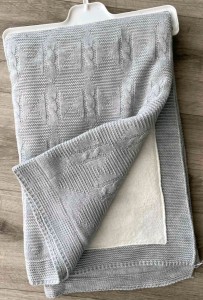 Плед Becol "Коса" серый, унисекс 80*90