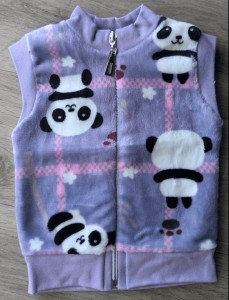 Жилет "Панда" бузковий, дівчинка 9міс-1-2-3-4 роки