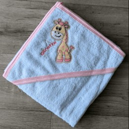 Рушник Ramel "Жирафік" рожевий з білим, дівчинка 70*80