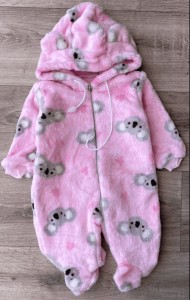 Чоловічок "Коала" рожевий, дівчинка 0-3-6-9 місяців