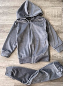 Костюм "Велюр" серый, унисекс 3-5-7-9 лет