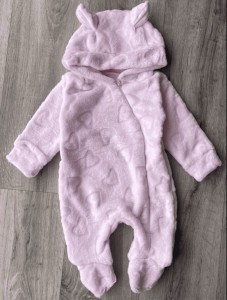 Чоловічок "Серця" рожевий, дівчинка 0-3-6-9 місяців