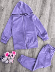 Костюм "Велюр" сиреневый, девочка 3-5-7-9 лет