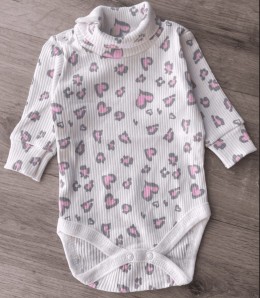 Боді "Серця" молочний, дівчинка 0-3 місяців
