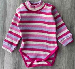 Боді "Смужка" малиновий, дівчинка 6-9-18-24 місяців