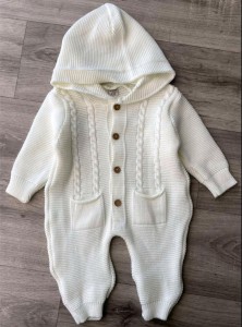 Человечек Tricomer "Вязанный" молочный, унисекс 3-6-9 месяцев