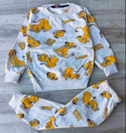 Пижама  MDY "Lion King" серая, мальчик 8-9-10-11-12 лет