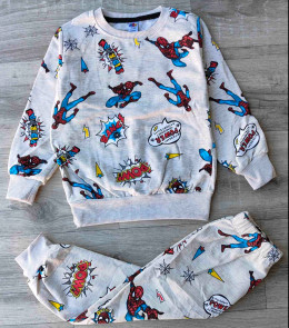 Пижама  MDY "Spiderman" бежевая, мальчик 8-9-10-11-12 лет