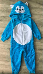 Кигуруми "Хаски" голубой, мальчик 3-5-7-9-10 лет