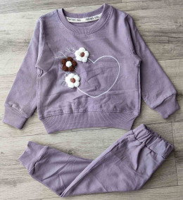 Костюм Partner “Квіточки» фіолетовий, дівчинка 9-12-18-24 місяців