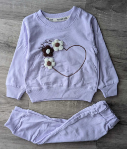 Костюм Partner “Квіточки» бузковий, дівчинка 9-12-18-24 місяців