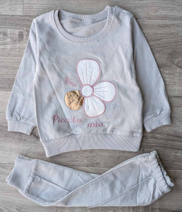 Костюм Piccola “You” серый, девочка 9-12-18-24 месяцев