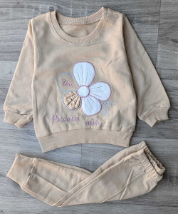 Костюм Piccola “You” бежевый, девочка 9-12-18-24 месяцев