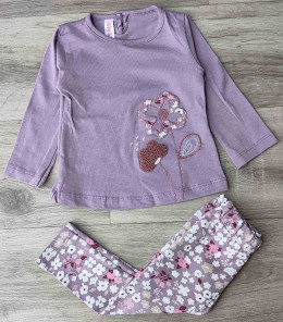 Костюм My Bella "Цветочки" фиолетовый, девочка 6-9-12-18 месяцев