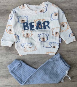 Костюм Anilco "Bear" голубой, мальчик 3-6-9 месяцев