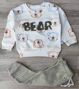 Костюм Anilco "Bear" зеленый, мальчик 3-6-9 месяцев
