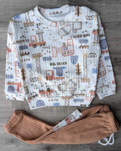 Костюм Anilco "Big Truck" коричневый, мальчик 6-9-12 месяцев