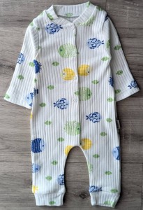 Человечек Pamira «Рыбки» молочный, унисекс 3-6-9 месяцев