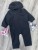 Ромпер «Однотонний» чорний, хлопчик 3-6-9-12 місяців, фото