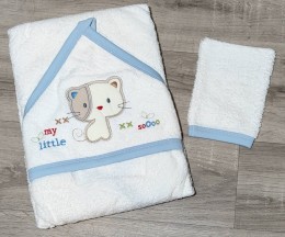 Полотенце Ramel "Котик"голубой 2, мальчик 100*100