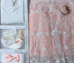 Комплект Baby Biss ''Трояндочка'' персиковий, дівчинка 3-6 місяців
