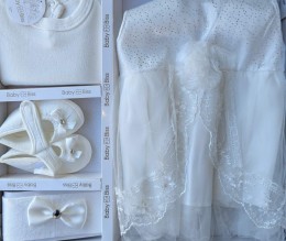 Комплект Baby Biss "Квітка", білий, дівчинка 3-6 місяців