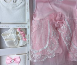 Комплект Baby Biss "Квітка" рожевий, дівчинка 3-6 місяців