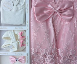 Комплект Baby Biss "Метелик" рожевий, дівчинка 3-6 місяців