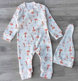 Чоловічок Mini love«Кірпічна пальма» білий, унісекс 3-6-9-12 місяців