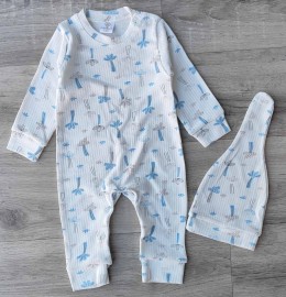 Чоловічок Mini love«Синя пальма» білий, унісекс 3-6-9-12 місяців