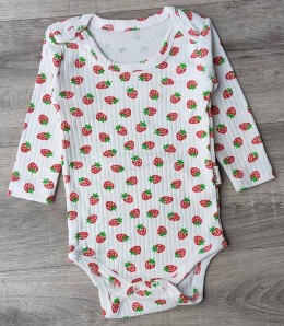 Боди Pamira «Клубника» молочный, унисекс 3-6-9 месяцев