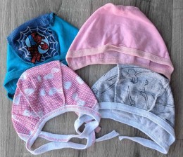 Чепчики "Радуга" разные цвета, мальчик+девочка 0-3 месяцев
