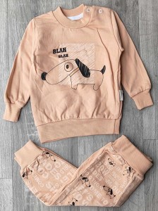 Костюм Boncur “Собачка” кирпичный, мальчик 9-12-18-24 месяцев