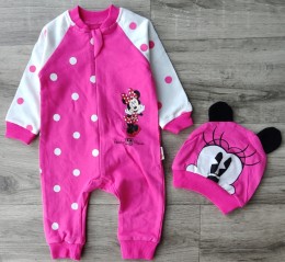 Чоловічок «Minnie Mouse»  малиновий, дівчинка 0-3-6-9 місяців